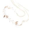Gold Flower & Leaf Hair Band Alloy Floral Bridal Hair Accessories for Bridesmaid Wedding Party Balls