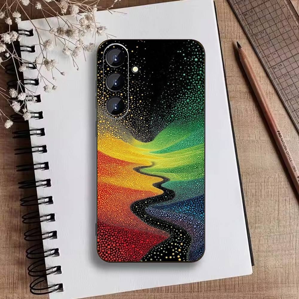 Фантастический пейзаж «Звездная ночь» Чехол для телефона Samsung Galaxy A73,21,22,32,71,53,52,51,80,5G Мягкий черный чехол