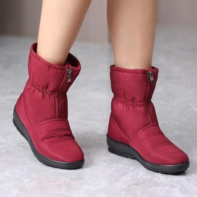 Мягкий наклонный каблук Хлопковые туфли 2024 Зима Новые Теплые и Нескользящие Женские Зимние Ботинки Водонепроницаемые Zapatillas Mujer Кроссовки на платформе