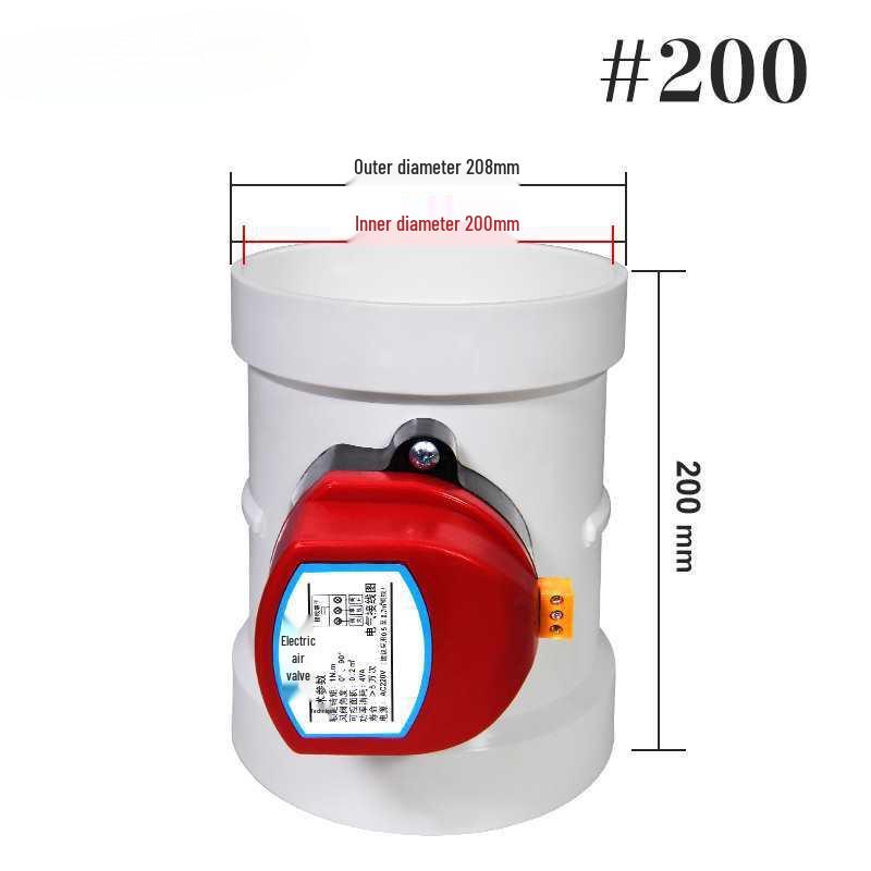 Пластиковый ПВХ Электрический Герметичный Бабочковый Клапан с Силиконовым Уплотнением для Регулирования Расхода Воздуха в Трубопроводах