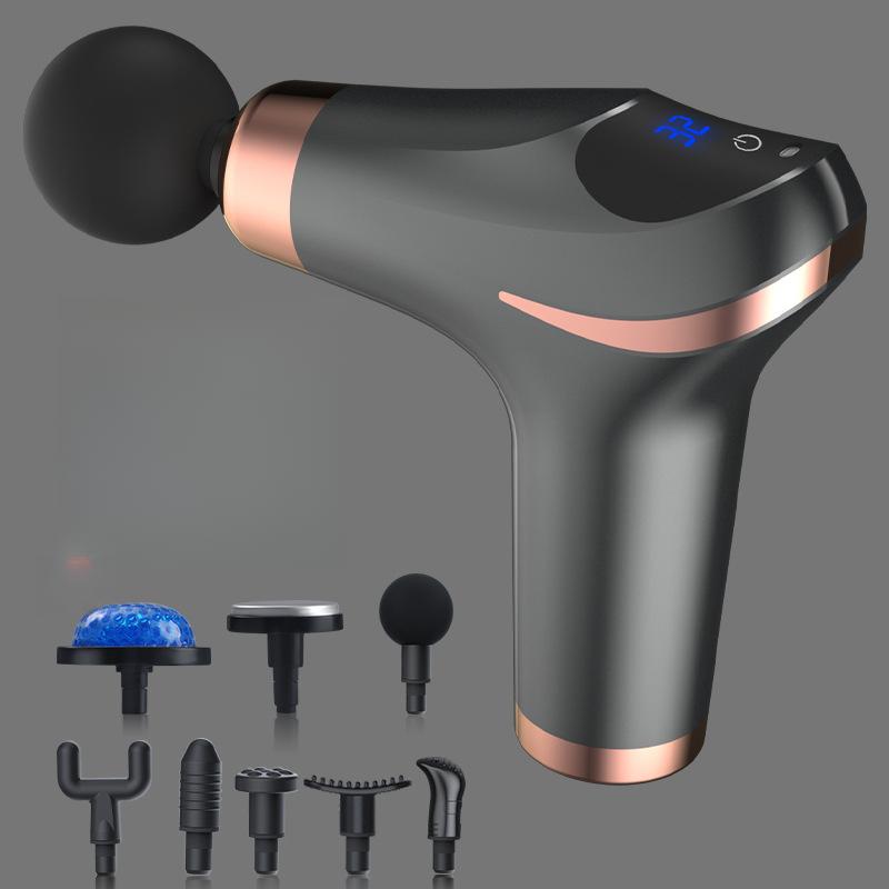 Нагревающий ледяной компресс Портативный фасциальный пистолет Массажер для расслабления мышц, Фитнес-электрический инструмент, Массажер для поясницы и шеи