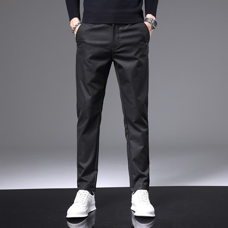 New Casual Trousers Men's Autumn Versatile Slim Small Straight Men's Korean Version of the Trend of Autumn and Winter Casual Long Trousers