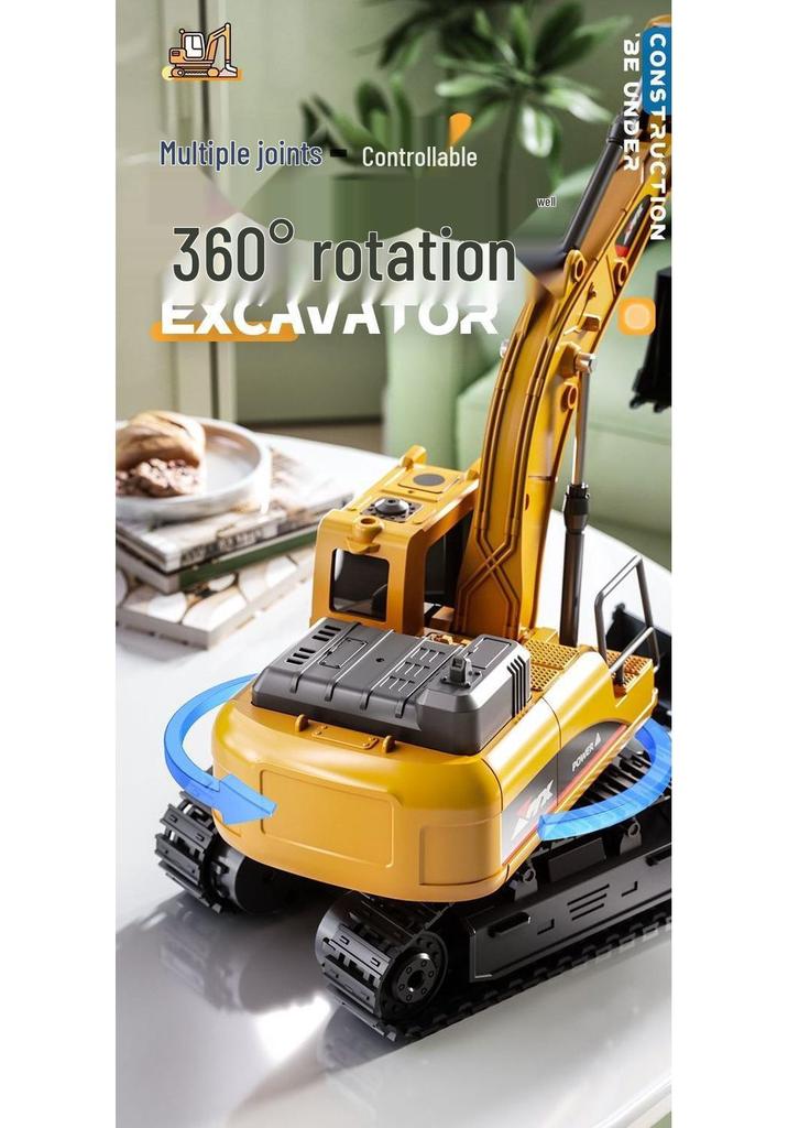 Игрушечный бульдозер-экскаватор из сплава с дистанционным управлением и функцией распыления для детей
