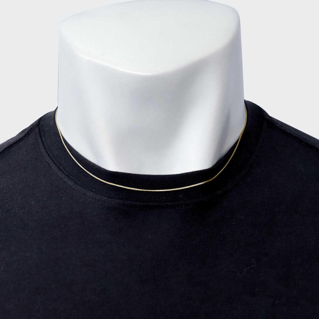 Gold Chain Necklace 18K K18 Triple Spike Width Maximum 45cm Length Adjustable [Lara Christie] 0.8mm Approx. 2.0g Lc97-0014