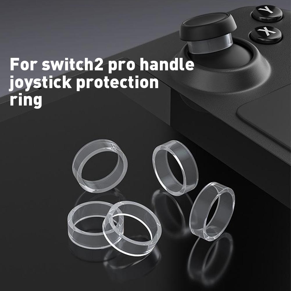 4 шт. Кольцо защиты джойстика для Switch 2 Pro Невидимое Эластичное Резиновое Защитное Кольцо от Износа Чехол Игровые Аксессуары