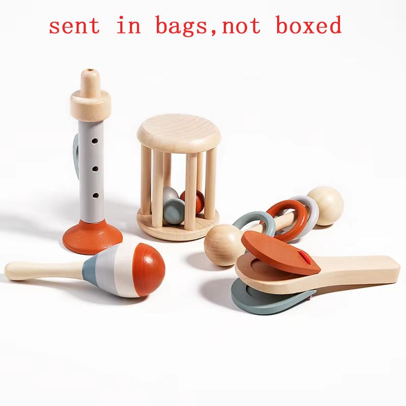 5 шт. Детские музыкальные инструменты Сенсорные погремушки Развивающие детские музыкальные игрушки Игрушки Монтессори Подарки на день рождения для детей