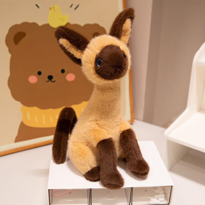 Cat Siamese Plush Toy Cartoon Stuffed Doll Animal Bedroom Decoration Kids Gift