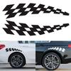 Motorcycle Car Racing Wheel Flags Reflector Stickers Vehicle Car Decals Plaid Safety Vinyl Stickers Prevention Car Decals
