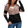 Модный пуловер с леопардовым принтом, осенние сексуальные свитера с открытыми плечами, свободная зимняя одежда, теплые вязаные топы 29446