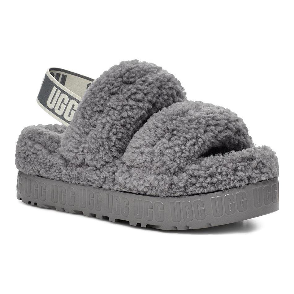 (WMNS) UGG Oh Fluffita Slide 'Grey' Women's 1120876-LGH