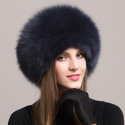 Fox Fur Hat Women Cap Thick Fur Cap Winter Warm Hat Female Fashion For Women Hat With Earmuffs Hat