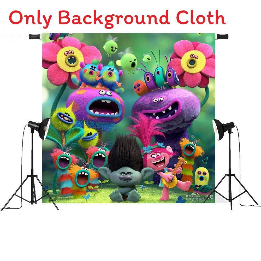 Trolls World Tour Themed Photo Backdrop For Kids Photography Studio Decoration Creative Prop