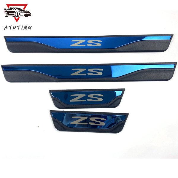 For MG ZS 2017 2018 Car Accessories Stainless Steel Door Sill Trim Scuff Paltes Protector Styling