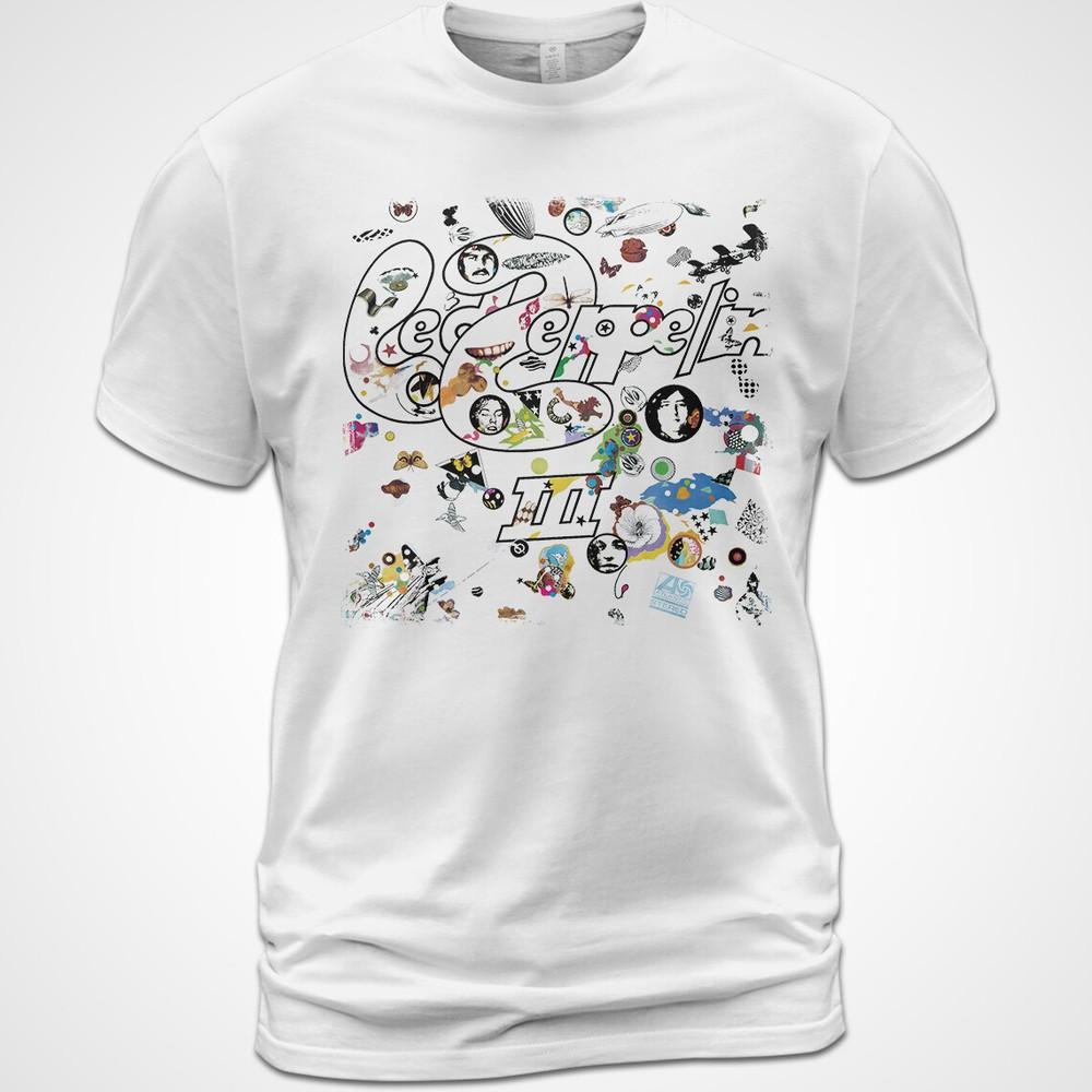 Хлопковая футболка Led Zeppelin III Альбомная футболка Роберт Плант Джимми Пейдж Джон Бонэм Унисекс футболка