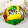 Plants Vs Zombies Battle Portable Automatic Umbrella Compact & Durable 8-Rib Design Compact Design Travel Essential Vibrant Pattern Umbrella