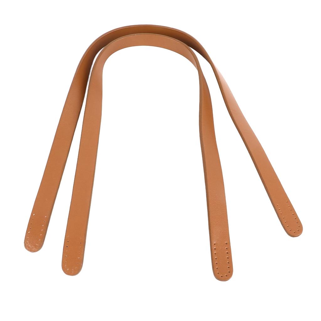 2Pcs Leather Bag Handles 25.6in Long 0.7in Wide Synthetic Leather Pure Color Handbag Strap for Repair Replacement