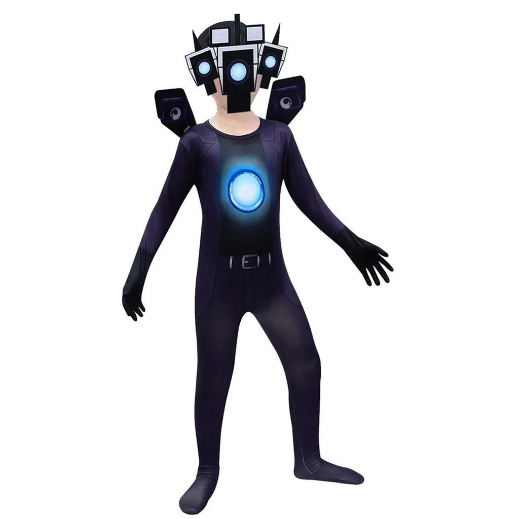 Halloween Cosplay Party Bodysuits With Headwear Cartoon Game Outfit