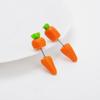 Party Carrot Soft Clay Cartoon Stud Earrings Women Jewelry Korean Earrings 3D Animal Earring
