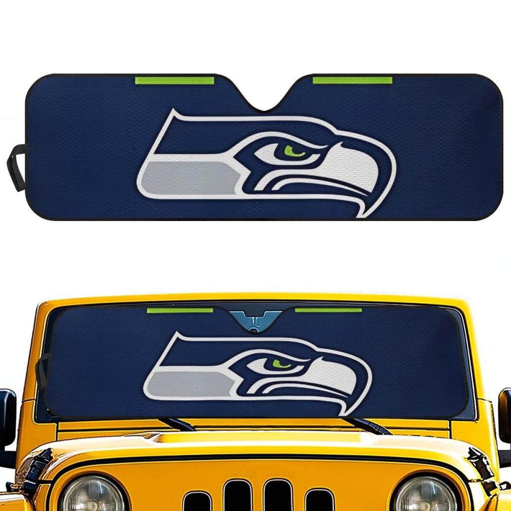 Индивидуальная солнцезащитная шторка на лобовое стекло Seattle Seahawks NFL