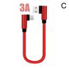 25 см USB-Type C короткий зарядный кабель 3A шнур для быстрой зарядки колено 90 градусов USB C Micro USB кабель для Xiaomi Samsung