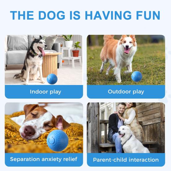 Интерактивная игрушка-мяч для собак, умный прыгающий электрический вибрирующий мяч для домашних животных, перезаряжаемый через USB, автоматический движущийся мяч, игрушка для собак и кошек