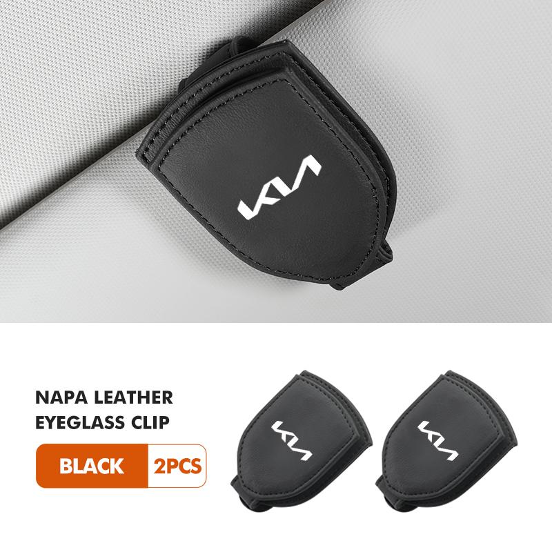 For KIA Car Glasses Holder Sun Visor Sunglasses Clip Card Accessories Rio K5 K2 Sportage Ceed Sorento Picanto Stinger Soul BO2
