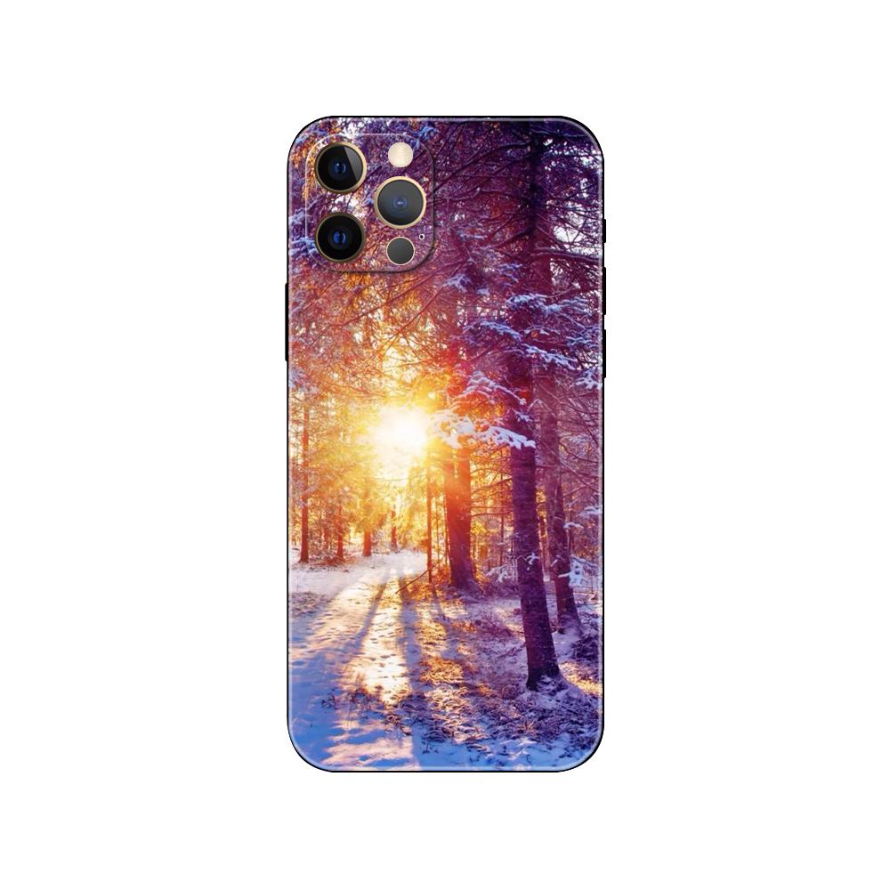 Чехол для телефона Landscape Winter Light Snow для iPhone 2020se 6 6s 7 8 plus x 10 XR XS 11 12 13 mini pro MAX черная задняя крышка из ТПУ