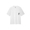Uniqlo Печатная свободная футболка с круглым вырезом Унисекс топы Белый 426805-00