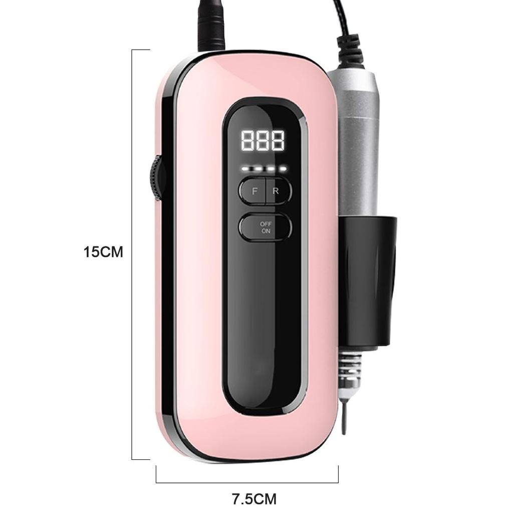 Фреза для ногтей USB 35000 об/мин Профессиональный аккумуляторный набор сверл для ногтей с аккумулятором для телефона емкостью 1000 мАч