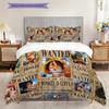 One Piece Luffy Poster Set Bedding 1 Duvet Cover 2 Pillowcase Without Core Bedding Set Duvet Cover And Pillowcase Soft And Comfortable