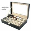 6 10 12 Grid Watch Display Box Black Watch Storage Box Luxury Watch Box