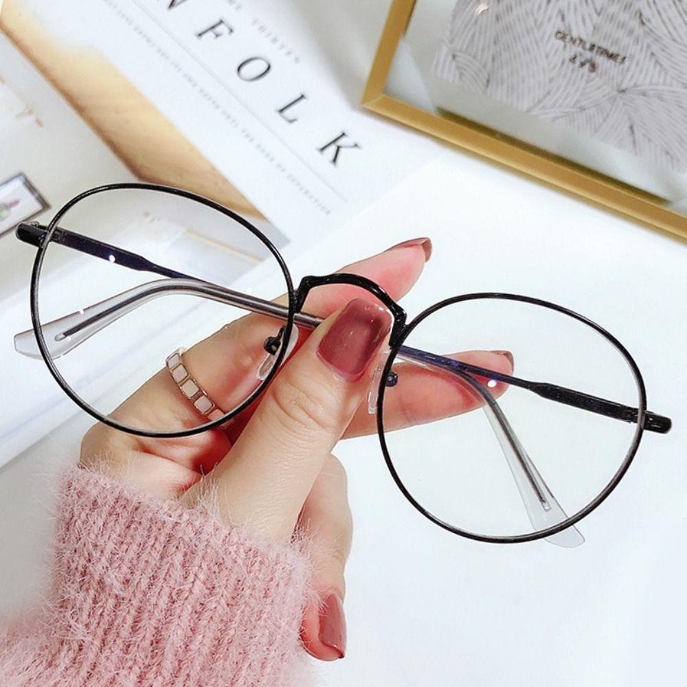 Защита глаз Круглые очки Сверхлегкая оправа Очки Классические очки с защитой от синего света Офис