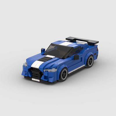 Горячая Распродажа Городской Автомобиль Синий Транспортное Средство Гонщик MOC GT500 Спортивный Конструктор Кирпичи Классическая Модель Гоночного Автомобиля Игрушки для Детей Подарок