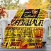 Softball Life Outdoor Flannel Blankets, Outdoor travel, Home Blankets, Fan Gifts,Suitable for All Seasons, Christmas Gifts. R1127089