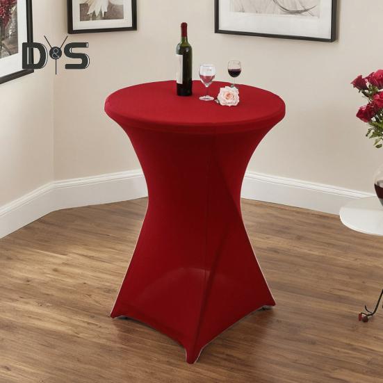 Чехол для коктейльного столика, однотонный дизайн, высокая эластичность, маслостойкая, универсальная посадка, простая установка, круглая скатерть с высоким верхом