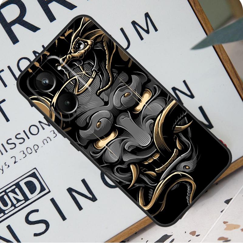 Japanese Hannya Mask For Realme 12 11 10 9 Pro Plus GT5 GT Neo 6 C55 C53 C51 C35 C33 C30 C25s C21Y C31 C67 Case