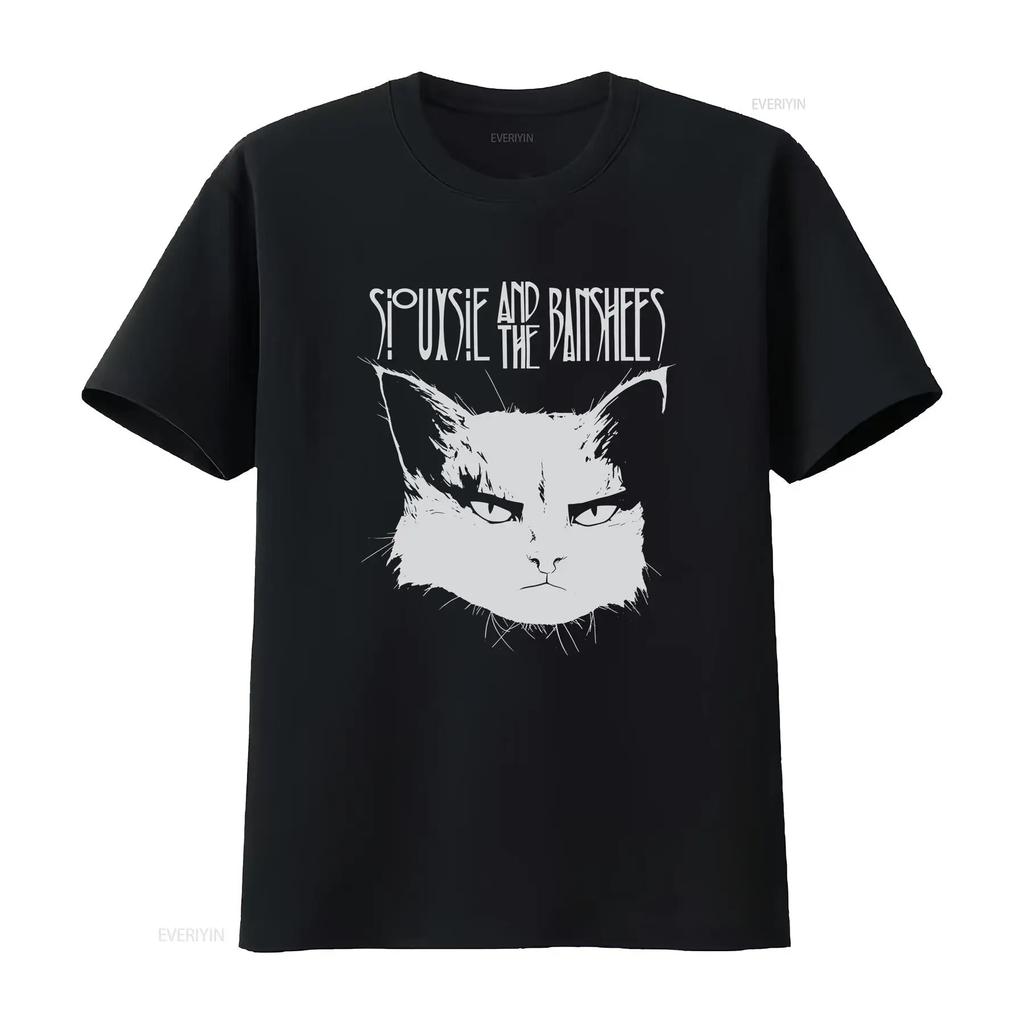 Siouxsie And The Banshees Band Black T Shirt Short Sleeve S To 5xl Vintage Washed Stretched Top For Everyday Wear Streetwear