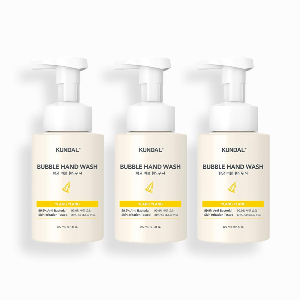 KUNDAL Набор из 3-х средств для мытья рук Pure & Safe Bubble, 300 мл, корейская косметика с приятным ароматом
