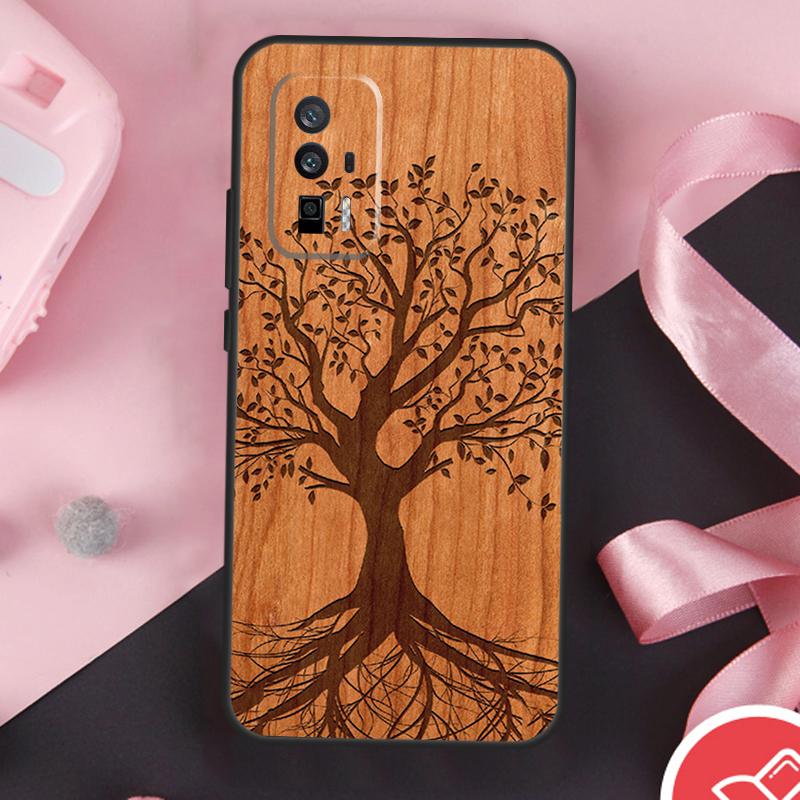 Дерево Цветок Бамбук Деревянный Чехол Для Xiaomi 14 Ultra Mi 15 13 11T 12T 13T 14T Pro POCO X7 Pro X3 X5 X6 F5 F6 F7 Чехол