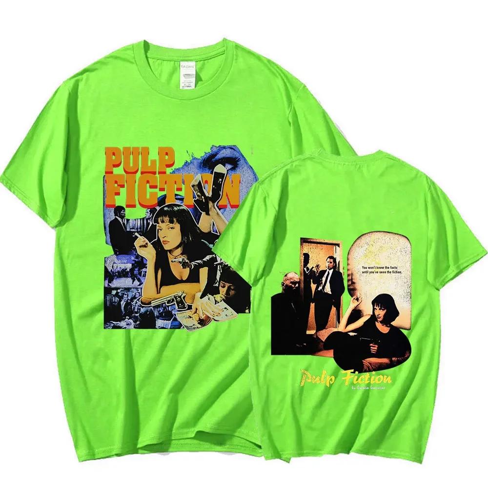 90s Vintage Movie Quentin Tarantino Pulp Fiction Mia Wallace T Shirt Unisex Wounisex Casual Cotton Tshirt Gothic Tshirts Streetwear