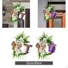 Пасхальный Венок Букет Гирлянда Ротанг Сельский с Крестом Весенний для Входной Двери Вечеринки Фермерского Дома