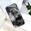 Черный кошачий узор черный стеклянный чехол для телефона подходит для Samsung Galaxy S26 S25 S24 S23 S22 S21 S20 FE/Ultra/Plus противоударный