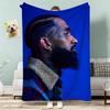 Плечистый легкий плед из фланели 240 г с изображением рэпера Nipsey Hussle, мягкий, приятный для кожи, для охлаждения летом