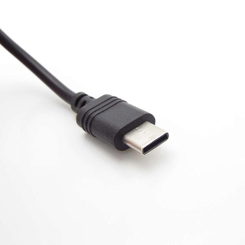 DC Type-C Female To 5.5*2.1 Female Кабели 5521 Разъем питания DC Power Conector 5.5x2.1 Адаптер USB Type C Конвертер