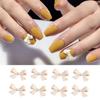 20Pcs/Set Nail Bowknot Decoration Frosted 3D Effect Resin Nail Art Decorations Colorful Bow Ornament