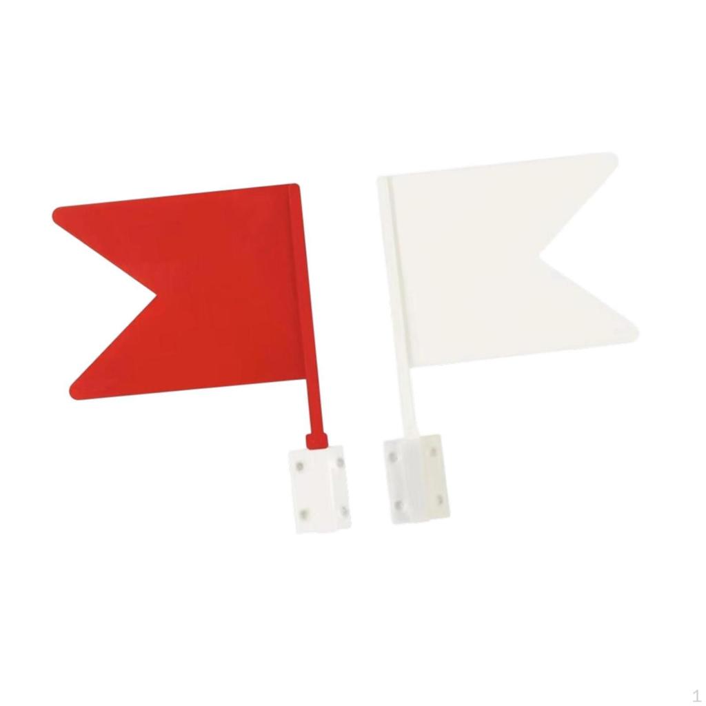 2Pcs Equestrian Direction Flags Red White Longeing Equipment Sports Gaming Horse Riding