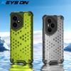 KEYSION Shockproof Armor Case for HONOR 400 Pro 5G Soft Silicone+PC Transparent Honeycomb Phone Back Cover for Huawei Honor 400