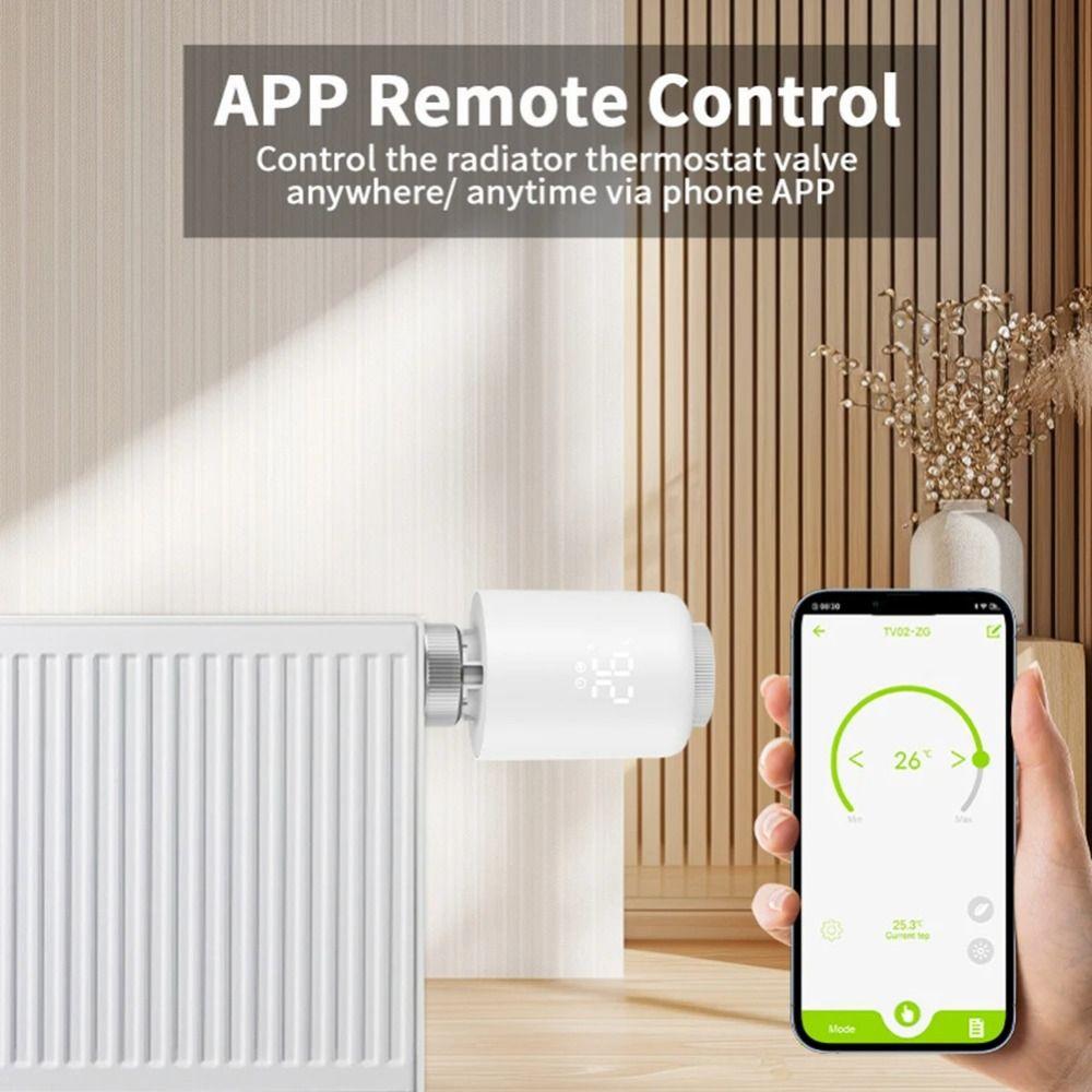 Компактный Дизайн Tuya Zigbee Привод Клапана Термостатического Клапана Радиатора Настраиваемое Расписание Контроллер Температуры