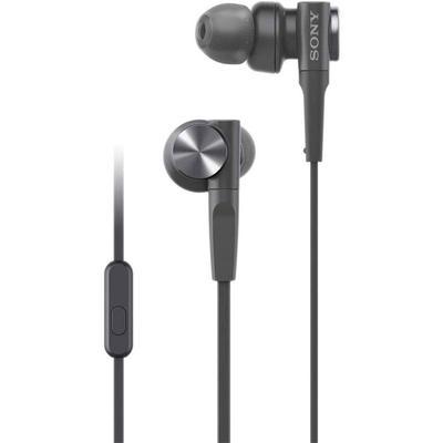 Sony Проводные наушники/гарнитура MDRXB55AP с Extra Bass и микрофоном для звонков, черные, один размер