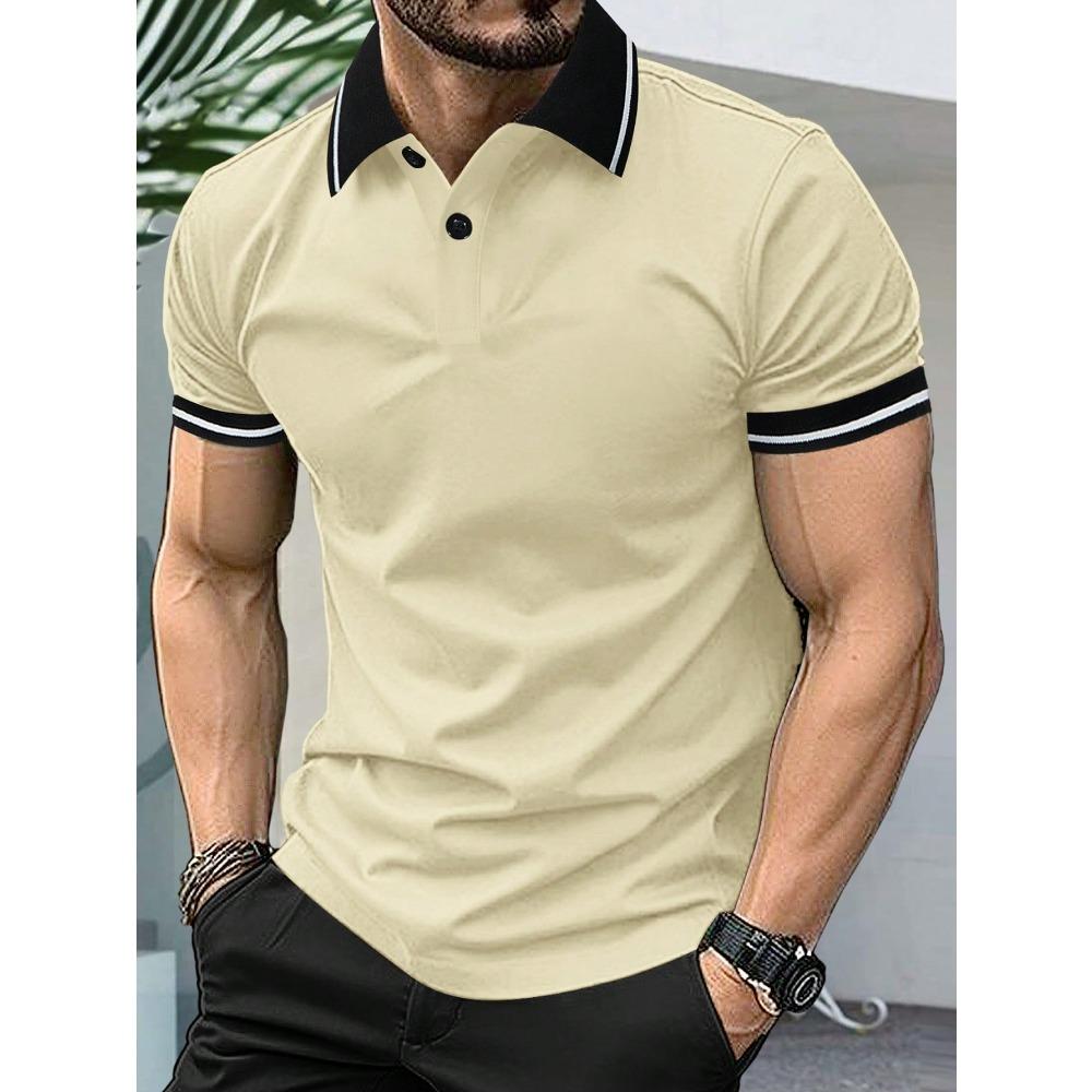 Мужская рубашка Manfinity Homme в полоску с короткими рукавами и деловым воротником, летняя